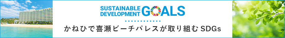 SUSTAINABLE DEVELOPMENT GOALS かねひで喜瀬ビーチパレスが取り組む SDGs